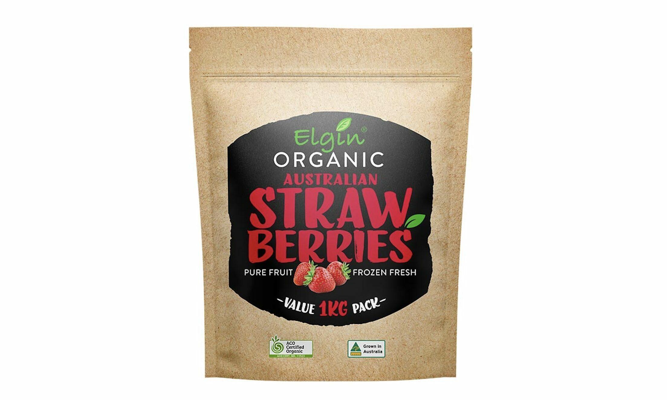 Elgin Organic - Frozen Strawberries – 1kg Bulk Pack