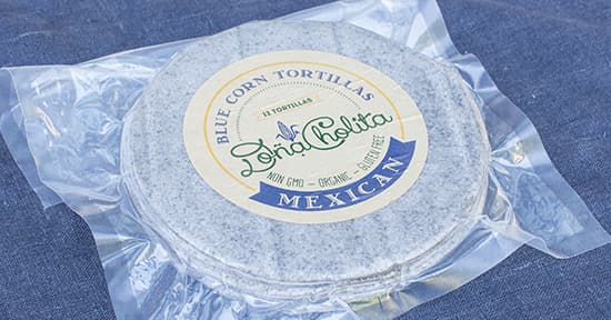 Blue Corn Tortillas 12 Pack - FROZEN