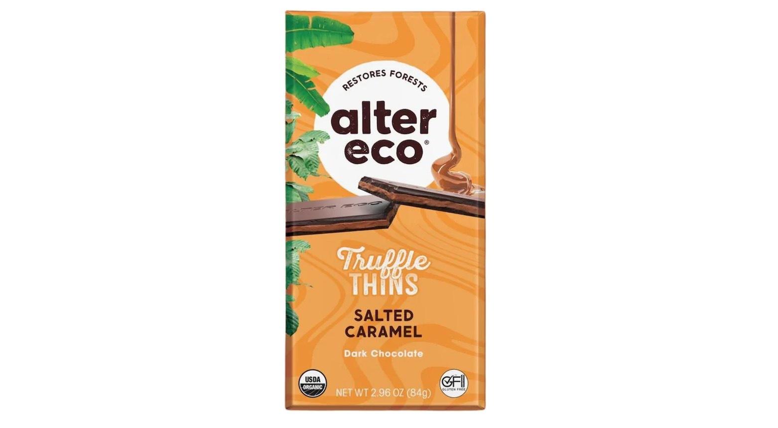 Alter Eco Truffle Thins Chocolate (60% Cacao) - Salted Caramel