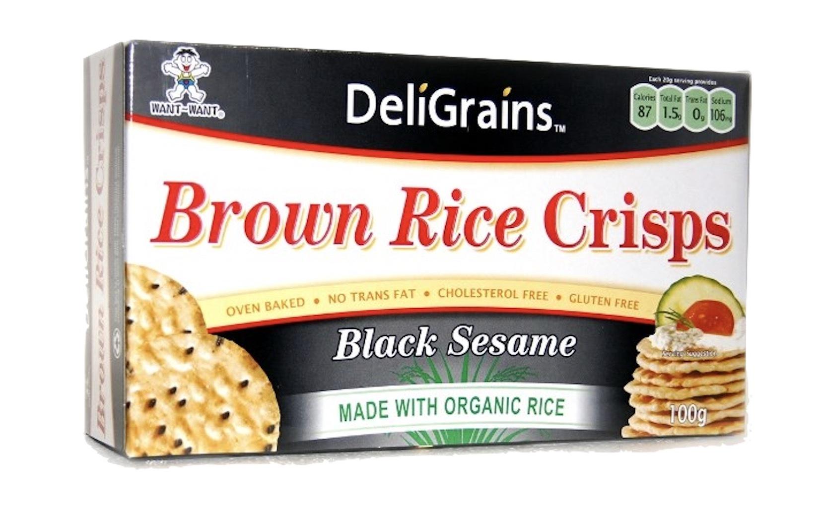 Brown Rice Crisps - Black Sesame