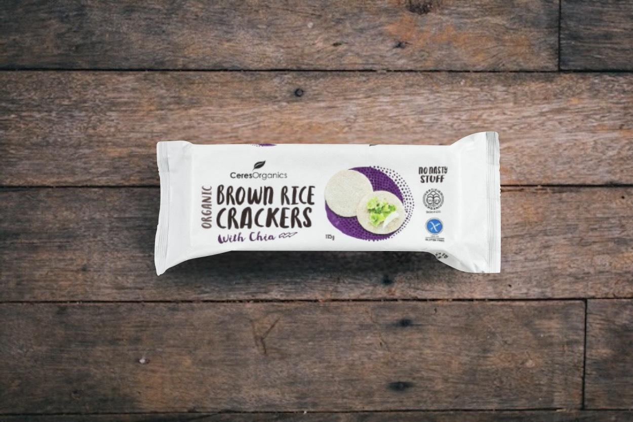 Brown Rice Crackers - with Chia