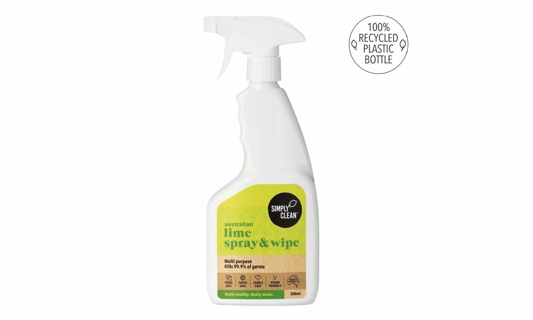 Simply Clean - Lime Spray & Wipe - 500ml (Kills 99.9% of germs)