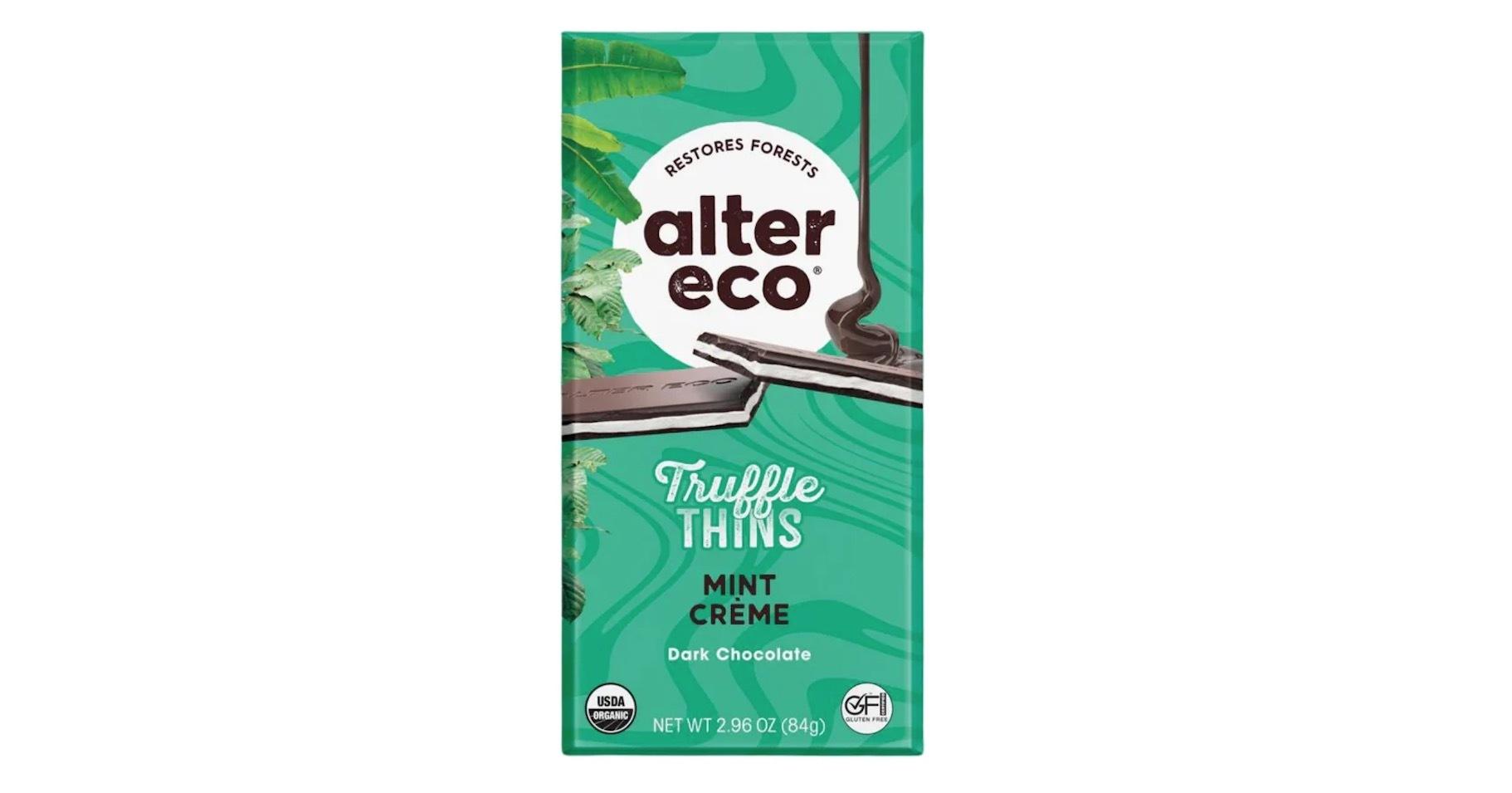 Alter Eco Truffle Thins Chocolate (60% Cacao) - Mint Creme