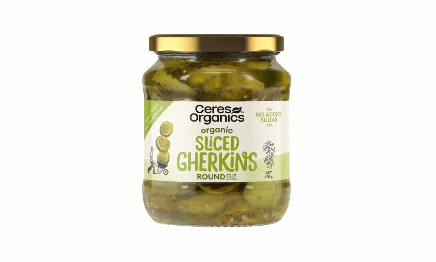 Organic Sliced Gherkins