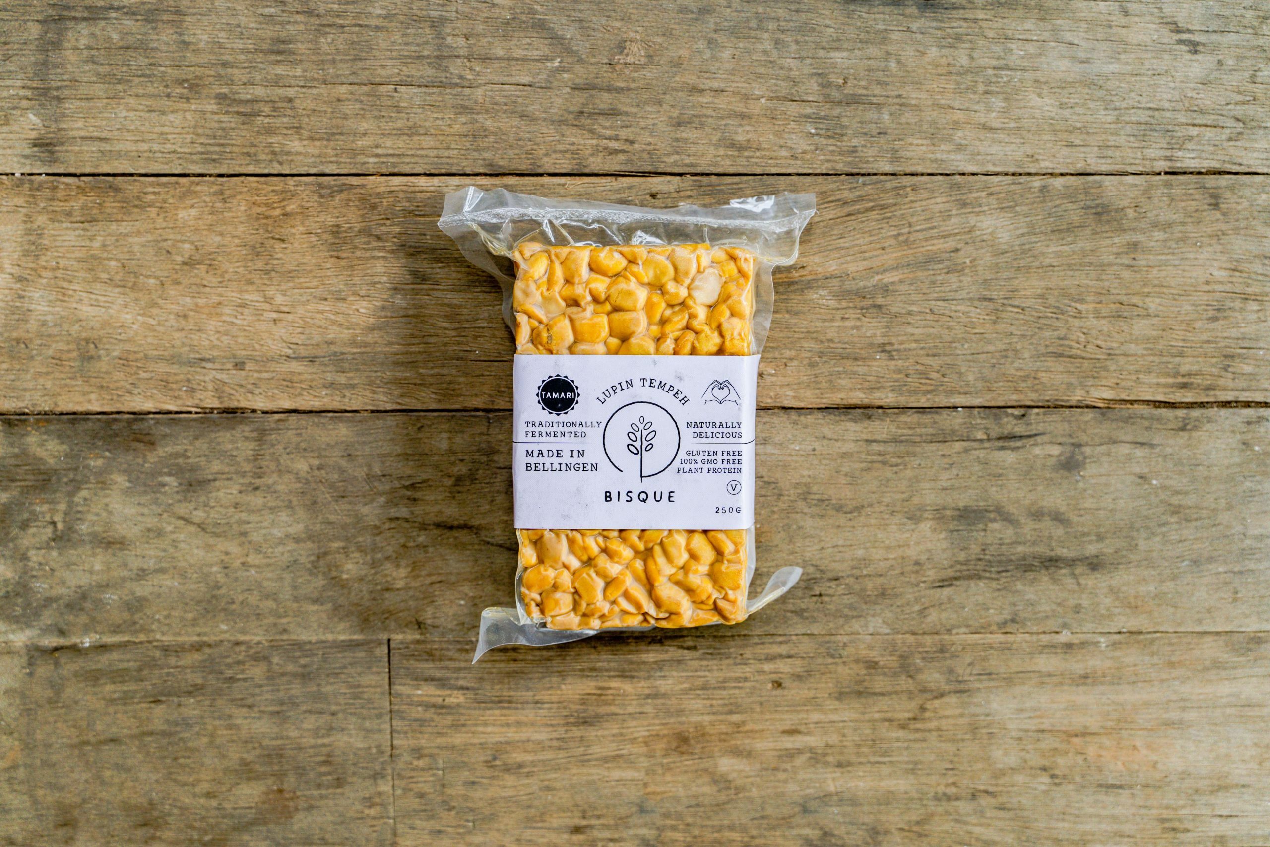 Local handmade Lupin Tempeh Bellingen