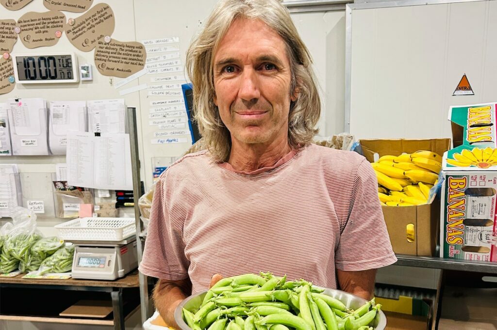 Jeff Smithers - Glenreagh - The best organic peas! Garlic, tomatoes, veggies