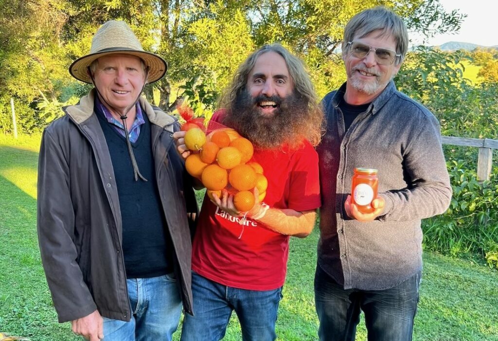 Wayne & Paul of Doraville Organics - South of Port Macquarie - Citrus & Pumpkins.. & And a visit from Costa!